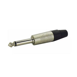 Plug 6.3mm MACHO monoaural, metálico niquelado  REAN   RP2C - Hergui Musical