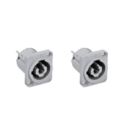 PAQ. 2 PZAS. DE Plug Speakon Hembra chasis 3 Polos AC POWER OUTLET D-Size REAN  RRAC3O-G-000-0(2) - Hergui Musical