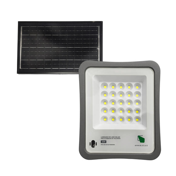 Reflector Solar 50w, 500 lm, Luz Fria 6500k  AMABLELUZ  RS01W50 - Hergui Musical