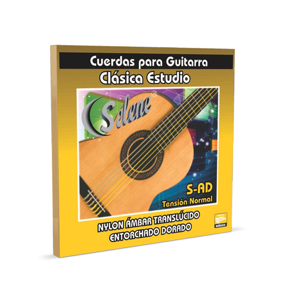JGO DE CUERDAS NYLON AMBAR TRANSLUCIDO 80/20  SELENE   S-AD - Hergui Musical