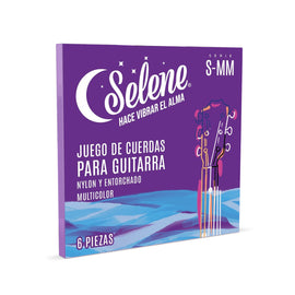 JGO DE CUERDAS NYLON Y ENTORCHADO MULTICOLOR  SELENE   S-MM - Hergui Musical