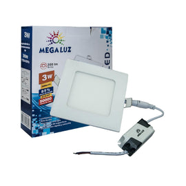 LAMPARA LED EMPOTRABLE PARA PLAFON, 3W  MEGALUZ  S08W03 - Hergui Musical