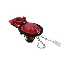 Sapo 2" wc, silicona, rojo, cadena inox,  foset   SA-007 - Hergui Musical