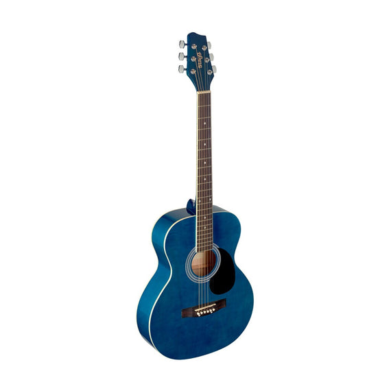 Guitarra Acústica Auditorium, con tapa basswood, color Azul  STAGG   SA20A-BLUE - Hergui Musical
