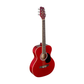 Guitarra Acústica Auditorium, con tapa basswood, color rojo STAGG  SA20A-RED - Hergui Musical