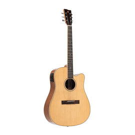 Guitarra Electroacústica Dreadnought Con Resaque Y Tapa Spruce, Serie 45  STAGG    SA45-DCE-LW - Hergui Musical