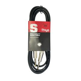 Cable plug 6.3mm macho estéreo a plug 6.3mm macho estéreo  STAGG  SAC3PS-DL - Hergui Musical