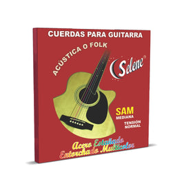 JGO DE CUERDAS SELENE ACERO ESTAÑADO ENTORCHADO MULTICOLORMEDIANA S-AM - Hergui Musical