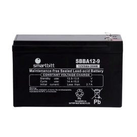 Batería de Reemplazo, Negro, 12 V, 9 AH   SMARTBITT  SBBA12-9 - Hergui Musical
