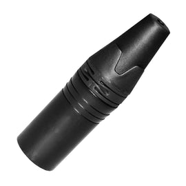 PLUG CANON MACHO NEGRO  SEETRONIC   SC3MXX-B - Hergui Musical