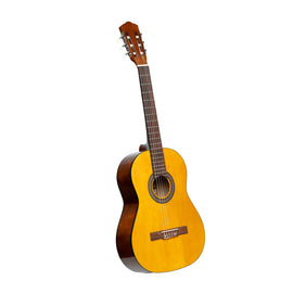 Paquete de guitarra clásica 4/4 de color natural con tapa de tilo, afinador y funda  STAGG  SCL50-NAT-PACK - Hergui Musical