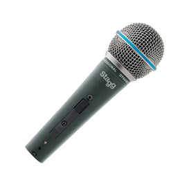 MICRÓFONO DE MANO ALÁMBRICO, BOBINA DC164, DINÁMICO CARDIOIDE PROFESIONAL  STAGG  SDM60 - Hergui Musical