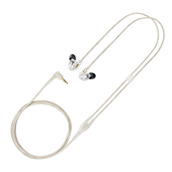 AUDÍFONOS TRANSPARENTES AISLANTES DE SONIDO CON BAJOS PROFUNDOS Y CABLE DESMONTABLE   SHURE  SE215-CL - Hergui Musical