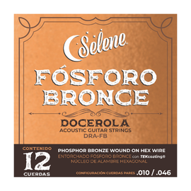 Encordadura Docerola Lisa Acero Estañado Entorchado Fosforo Bronce SELENE DRA-FB