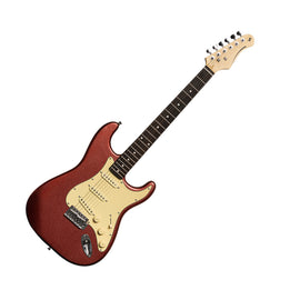 Guitarra eléctrica estándar "S", Candy Apple Red  STAGG  SES-30-CAR - Hergui Musical