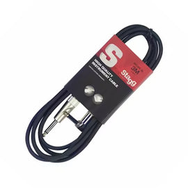 CABLE PARA INSTRUMENTO 3m, PLUG 6.3mm (RECTO/ANGULO) MACHO/MACHO  STAGG   SGC3PL-DL - Hergui Musical