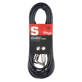 CABLE PARA INSTRUMENTO 6m, PLUG 6.3mm (RECTO/ANGULO) MACHO/MACHO  STAGG   SGC6PL-DL - Hergui Musical