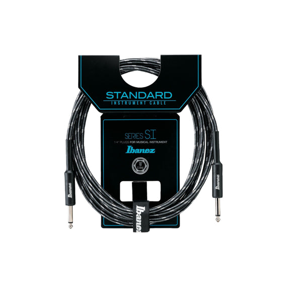 CABLE IBANEZ 3.05 MTS. NEGRO/GRIS (RECTO/RECTO)  SI10-CCT - Hergui Musical