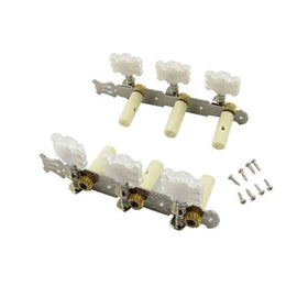 MAQUINARIA JIMMY WESS PARA GUITARRA CLASICA 3+3 NIQUELADA (PERNO METAL Y BOTON PLAS.)  SKG349-CK - Hergui Musical