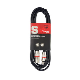 CABLE DE CANON A CANON MACHO/HEMBRA 3m, ANILLO ROJO  STAGG   SMC3-RD - Hergui Musical