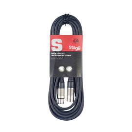 CABLE PARA MICRÓFONO DE CANON A CANON 6m (MACHO/HEMBRA) STAGG  SMC6 - Hergui Musical
