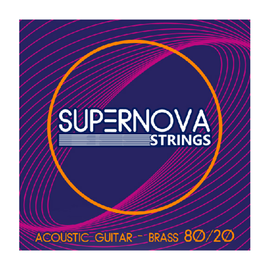ENCORDADURA PARA GUITARRA ELECTROACÚSTICA DE ACERO,  ENTORCAHDO DORADO  SUPERNOVA TEMPO  SELENE   STN-A