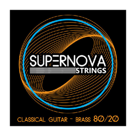 ENCORDADURA PARA GUITARRA CLÁSICA NYLON NEGRO ENTORCHADO DORADO SUPERNOVA  TEMPO SELENE  SNT-N