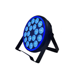 PAR LED 18 LEDS RGBW DE  4W,ARO CON 30 LEDS SMD 5050 .2W , FRECUENCIA DE ESTROBO 30 FPS  MEGALUZ SHOW  SOLAR-180 - Hergui Musical