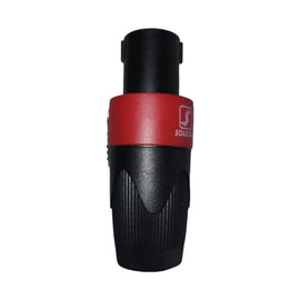 PLUG SPEAKON MACHO, COLOR ROJO,  PARA SOLDAR  SOLCOR   SPE4SOLR - Hergui Musical