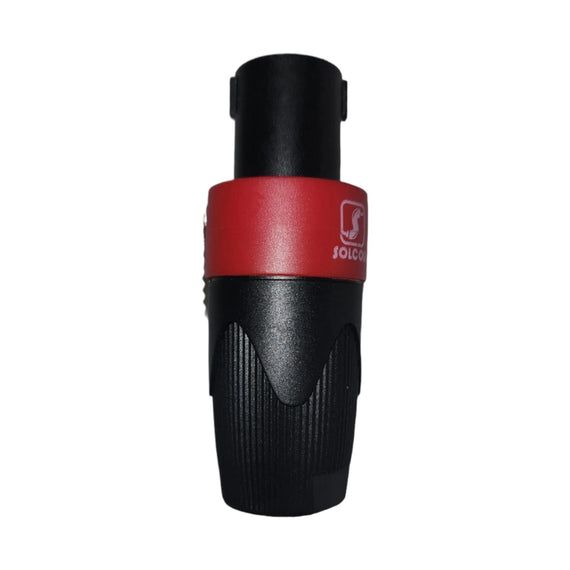 PLUG SPEAKON MACHO, COLOR ROJO,  PARA SOLDAR  SOLCOR   SPE4SOLR - Hergui Musical