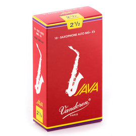 Paq. 10 Pzas. DE CAÑA No. 2 1/2 PARA SAX ALTO VANDOREN JAVA FILED   SR2625R(10) - Hergui Musical