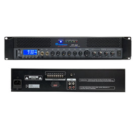 Amplificador De Publidifusión Para Interiores, 360w RMS, Cuatro zonas con control de volumen independiente, Reproductor MP3, BT y USB, Línea de 70 y 100 volts  SOUNDTRACK  STP-360 - Hergui Musical