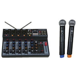 KIT DE GRABACIÓN, INCLUYE: MEZCLADORA 7 CANALES (4 DIRECTOS, 3 COMPARTIDOS), INTERFAZ, AUDÍFONO, MICRÓFONO y CABLES  SOUNDTRACK   STUDIO-7KITW - Hergui Musical