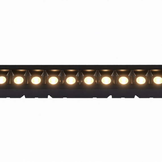 LUMINARIA LINEAL EMPOTRABLE EN TECHO COLOR NEGRO  ARTLITE  ADE-709 - Hergui Musical
