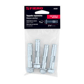 Bolsa con 4 taquetes expansivos de 5/16" con tornillo, fiero   TAE-5/16T - Hergui Musical