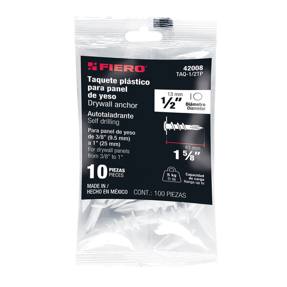 Bolsa c/20 taquetes plásticos 1/2