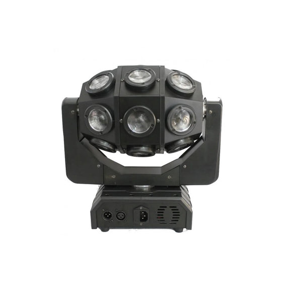 Cabeza robótica, 18 Leds RGBW 10w, 1 Laser Verde 50 mW, 1 Laser Rojo 100 mW   MEGALUZ SHOW   TARANTULA - Hergui Musical