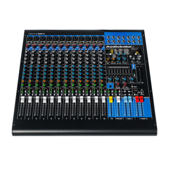 Mezcladora pasiva 12 canales  AUDIOBAHN  TECHNO-MIX12 - Hergui Musical