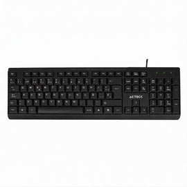 Teclado Estándar ACTECK Alámbrico USB WINDOWS-LINUX Diseño Clásico Negro INSPIRE TA210  AC-928946 - Hergui Musical