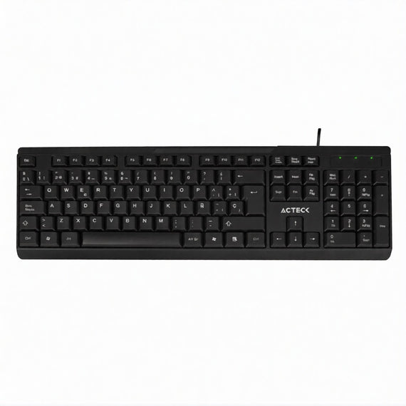 Teclado Estándar ACTECK Alámbrico USB WINDOWS-LINUX Diseño Clásico Negro INSPIRE TA210  AC-928946 - Hergui Musical
