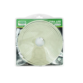 Tira Neon tipo manguera para exterior, 5m x 1cm, color Blanco Frío, alimentación 110v  TIANLAI  TN283512B - Hergui Musical