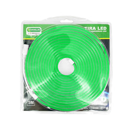 Tira Neon tipo manguera para exterior, 5m x 1cm, color Verde, alimentación 110v  TIANLAI  TN283512V - Hergui Musical