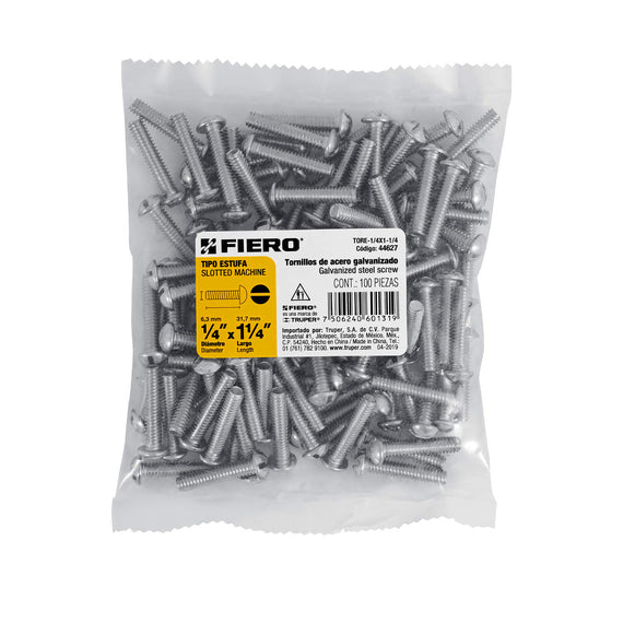 Bolsa con 100 tornillos 1/4