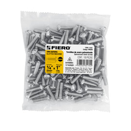 Bolsa con 100 tornillos 1/4" x 1" tipo estufa, fiero   TORE-1/4X1 - Hergui Musical