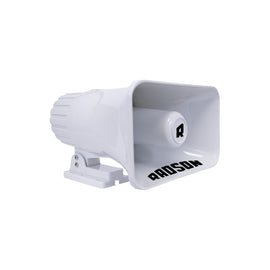 TROMPETA RETANGULAR DE PLÁSTICO CON UNIDAD 20w RMS 8 OHMS  RADSON   TRU-2020 - Hergui Musical