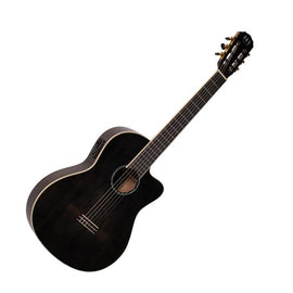 GUITARRA ELECTROACUSTICA TRES PINOS, NEGRO TRANSPARENTE  TPCES-0600-BK - Hergui Musical