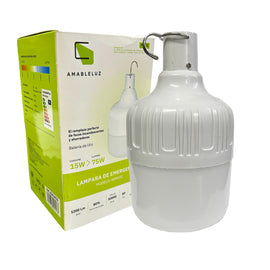 Foco de leds 15w de emergencia recargable con pilas de Litio 4-16 Hrs, Luz fria 6500K  AMABLELUZ   UG01W15 - Hergui Musical