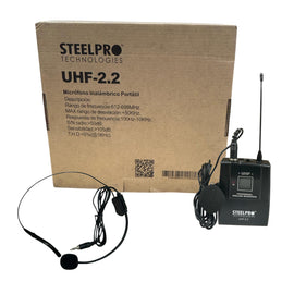 Sistema de 2 Micrófonos inalámbrico digital, señal UHF  STEEL PRO    UHF-2.2 - Hergui Musical