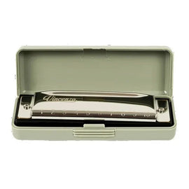 ARMÓNICA DE PLÁSTICO, COLOR PLATA, "B" VINCENZO CON 10 HORIFÍCIOS  V-HAR10-3B-SL - Hergui Musical