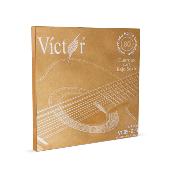 CUERDA SUELTA 1RA. PARA BAJO SEXTO, 1A., ACERO, 0.023 ENTORCHADO ACERO INOXIDABLE  VICTOR  VCBS-023 - Hergui Musical